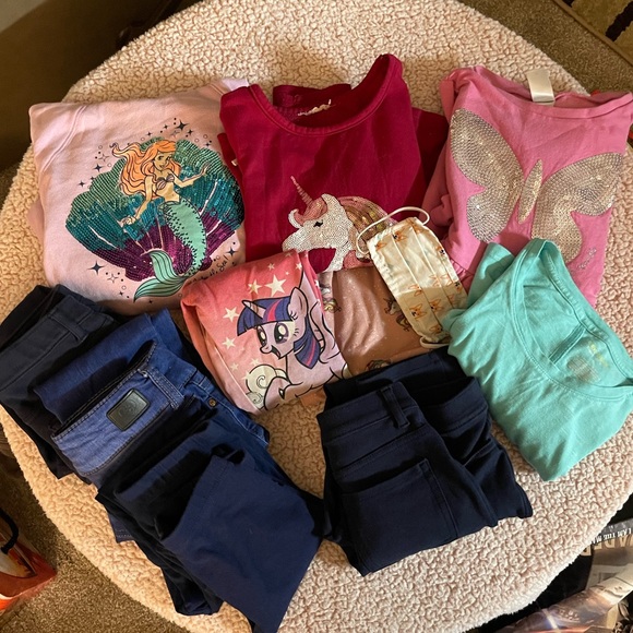 The Children's Place Other - Little girl’s lot.Sizes from 5-8 includes pants, dress, sweaters and corgi mask